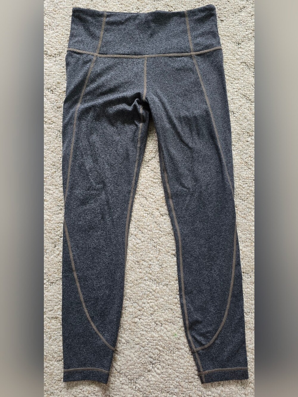 Athleta Capri Legging Sculpted Body Hi Rise Side Pocket Heather Gray Womens SM